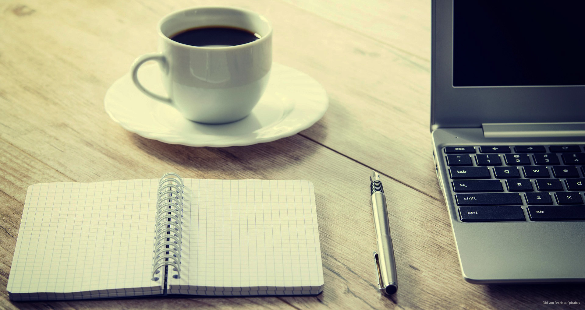 Notebook, Pen and Coffee